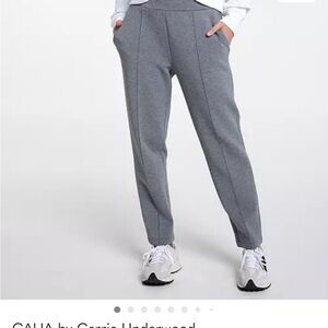 CALIA XS Soft Scuba Tapered Pants Heather Gray Sweatpants Pockets Pintucks